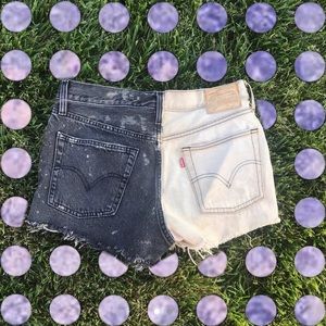 Half bleached Levi shorts 🩳 never worn size 27